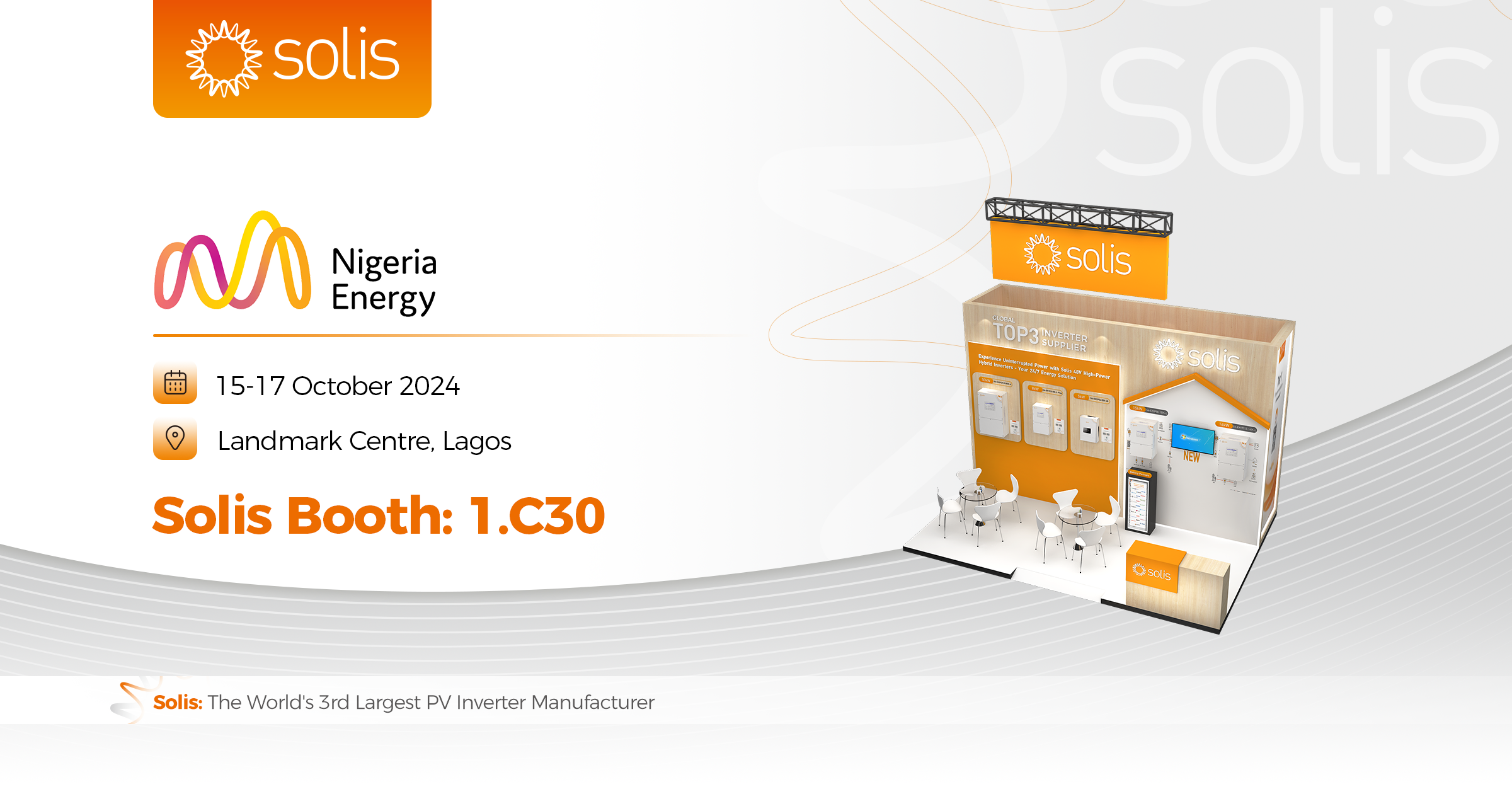 Solis will be participating in the Nigeria Energy Show