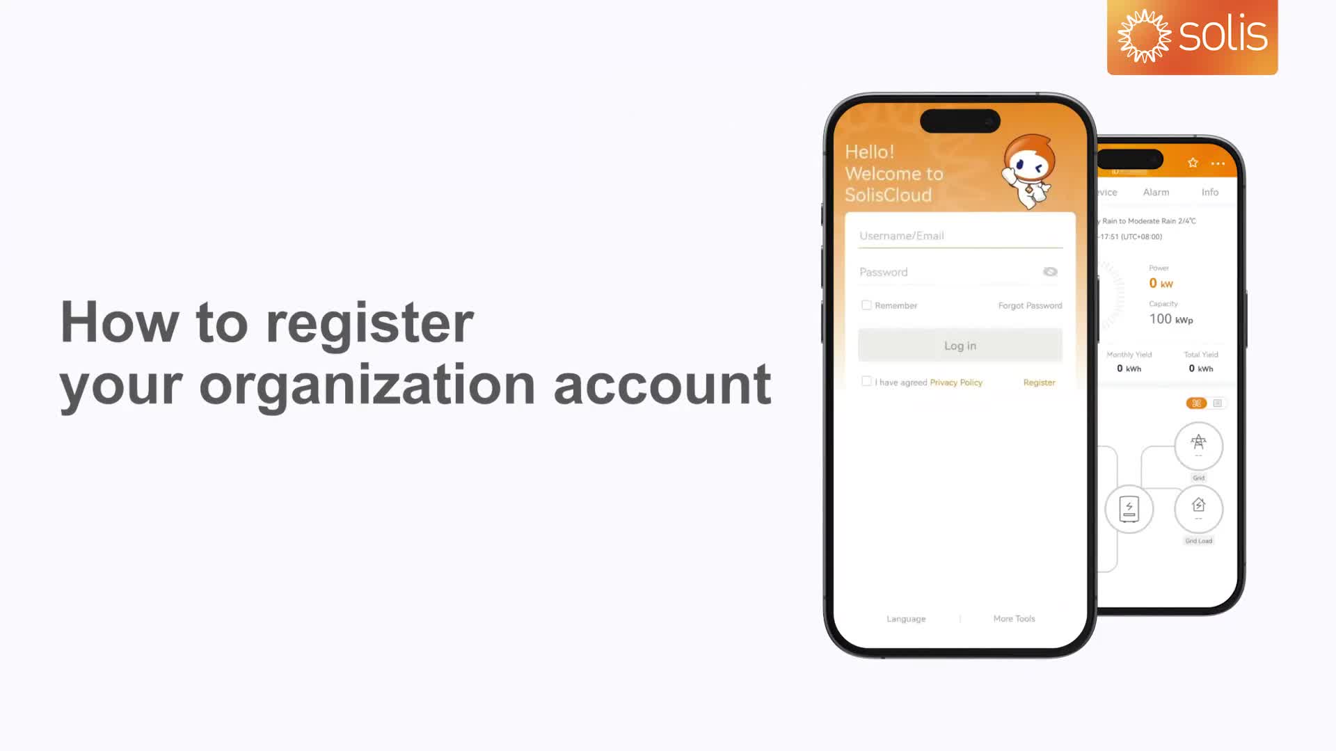 SolisCloud APP - How to register your organization account