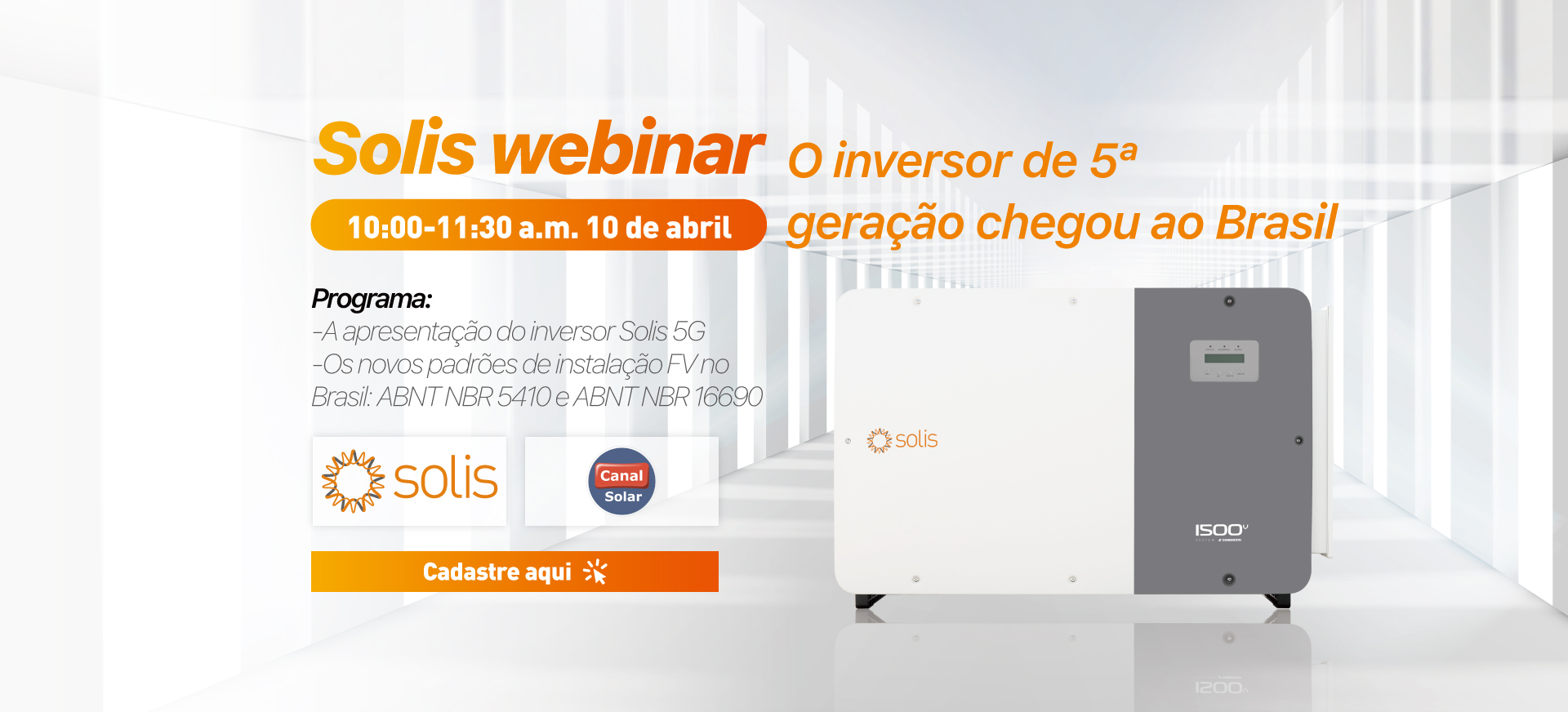 Solis webinar: O inversor de 5ª geração chegou ao Brasil 