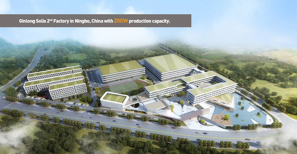 Ginlong Solis 2nd manufactory base in Ningbo,china with 15GW production capacity